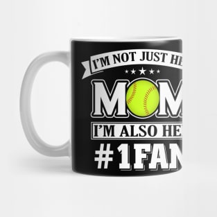 Mom Number One Fan Softball Baseball Player Mug